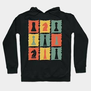 Chess Pieces Retro Hoodie